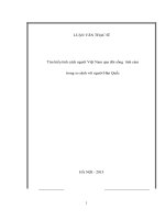 Tìm hiểu về tính cách người Việt Nam qua đời sống tình cảm trong so sánh với người Hàn Quốc.