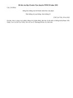 Đề thi vào lớp 10 môn Văn chuyên TPHCM năm 2015