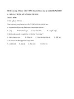 Đề thi vào lớp 10 môn Văn THPT chuyên Khoa học tự nhiên 2015