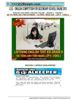 ĐỀ THI IOE TIẾNG ANH lớp 9 mới NHẤT VÒNG 2 
