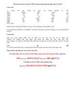 Đề thi vào lớp 10 môn Văn THPT chuyên Nguyễn Quang Diêu 2015