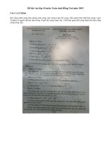 Đề thi vào lớp 10 môn Toán tỉnh Đồng Nai năm 2015