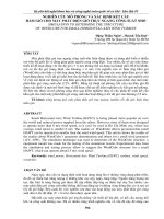 NGHIÊN cứu mô PHỎNG và xác ĐỊNH kết cấu hầm GIÓ CHO máy PHÁT điện GIÓ TRỤC NGANG CÔNG SUẤT NHỎ 