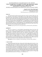 NÂNG CAO HIỆU QUẢ tác ĐỘNG của SÓNG VIBA TRONG QUÁ TRÌNH CHUYỂN hóa BIODIESEL BẰNG CARBON HOẠT hóa 