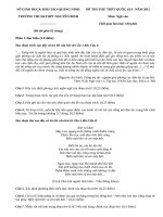 Đề thi thử THPTQG môn Văn - THPT Nguyễn Bình năm 2015