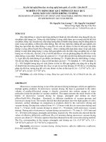 NGHIÊN cứu ĐỘNG học QUÁ TRÌNH sấy RAU QUẢ BẰNG máy sấy CHÂN KHÔNG VI SÓNG 