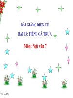 Bài giảng ngữ văn 7 bài 13 tiếng gà trưa 4 