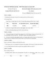 Đề thi thử THPTQG môn Địa - THPT Bắc Quỳnh Lưu năm 2015