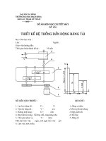 Một số đề đồ án chi tiết máy