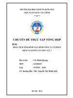 KHÓA LUẬN tôt NGHIỆP PHÂN TÍCH TÌNH HÌNH tài CHÍNH CÔNG TY cổ PHẦN DỊCH vụ ĐƯỜNG sắt KHU vực i