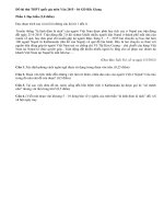 Đề thi thử THPT quốc gia môn Văn Sở GD Bắc Giang 2015