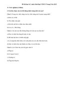 Đề thi học kì 2 môn Sinh lớp 8 THCS Trung Văn 2015