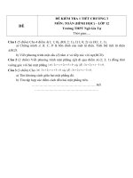 Đề kiểm tra 1 tiết môn toán lớp 12 chương 3 đề số 175 