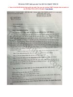 Đề thi thử THPT Quốc gia môn Văn 2015 Sở GD&ĐT TPHCM