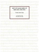 MỘT SỐ QUAN NIỆM VỀ BẢN SẮC VĂN HÓA