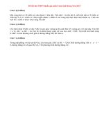 Đề thi thử THPT Quốc gia môn Toán 2015 Sở GD&ĐT Hưng Yên