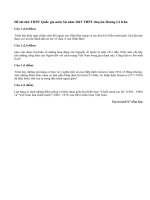 Đề thi thử THPT Quốc gia môn Sử THPT chuyên Hoàng Lê Kha 2015