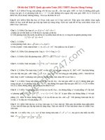 Đề thi thử THPT Quốc gia môn Toán THPT chuyên Hùng Vương 2015