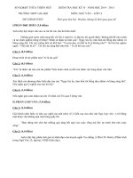 Đề thi học kì 2 lớp 12 môn Văn THPT Gia Hội 2015