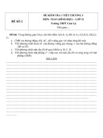 Đề kiểm tra 1 tiết môn toán lớp 12 chương 3 đề số 171 