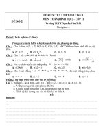 Đề kiểm tra 1 tiết môn toán lớp 12 chương 3 đề số 182 