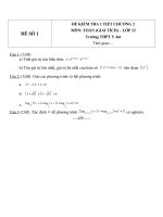 Đề kiểm tra 1 tiết môn toán lớp 12 phần giải tích chương 2 đề số  24 