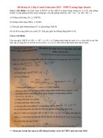 Đề thi học kì 2 lớp 11 môn Toán THPT Lương Ngọc Quyến 2015