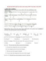 Đề thi thử THPT Quốc gia môn Anh 2015 THPT Nam Đàn 2