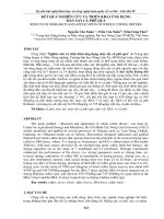 KẾT QUẢ NGHIÊN cứu và TRIỂN KHAI ỨNG DỤNG máy sấy cà PHÊ QUẢ 