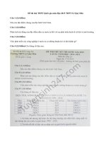 Đề thi thử THPT Quốc gia môn Địa THPT Lê Quý Đôn 2015