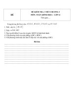 Đề kiểm tra 1 tiết môn toán lớp 12 phần hình học chương 3   đề số  69 