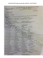 Đề thi thử THPT Quốc gia môn tiếng Anh 2015 - Sở GD TPHCM