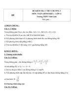 Đề kiểm tra 1 tiết môn toán lớp 12 chương 3 đề số 207 