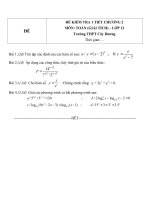 Đề kiểm tra 1 tiết môn toán lớp 12 phần giải tích chương 2 đề 2 