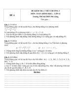 Đề kiểm tra 1 tiết môn toán lớp 12 chương 3 đề số 168 