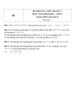 Đề kiểm tra 1 tiết môn toán lớp 12 chương 3 đề số 172 