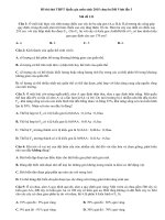 Đề thi thử THPT Quốc gia môn sinh 2015 chuyên ĐH Vinh lần 3