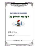 SKKN dạy giải toán có lời văn lớp 3