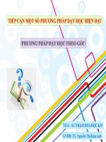 PHƯƠNG PHÁP DẠY HỌC THEO GÓC trong hóa học