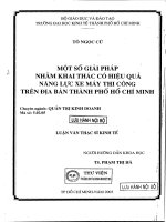 Một số giải pháp nhằm khai thác có hiệu quả năng lực xe máy thi công trên địa bàn thành phố hồ chí minh