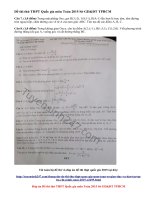 Đề thi thử THPT Quốc gia môn Toán 2015 Sở GD&ĐT TPHCM