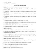 Đề thi học kì 2 lớp 11 môn Sinh 11 THPT chuyên Huỳnh Mẫn Đạt 2015