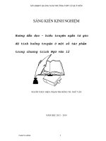 Hướng dẫn đọc   hiểu truyện ngắn từ góc độ tình huống truyện ở một số tác phẩm trong chương trình ngữ văn 12 