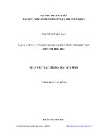 Mạng Anfis và ứng dụng cho dự báo thời tiết khu vực miền núi phía Bắc