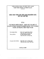 Tài phán hiến pháp   một số vấn đề lý luận cơ bản, kinh nghiệm quốc tế và khả năng áp dụng cho việt nam 