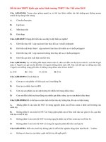 Đề thi thử THPT Quốc gia môn Sinh năm 2015 THPT Yên Thế