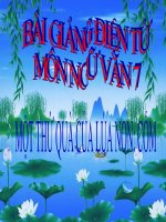 Bài giảng ngữ văn 7 bài 14 một thứ quà của lúa non cốm 20 