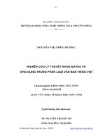 Nghiên cứu lý thuyết Naive Bayes và ứng dụng trong phân loại văn bản tiếng Việt