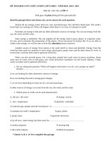 Đề thi giữa học kì 2 lớp 9 môn Tiếng Anh - THCS Biên Giới năm 2015