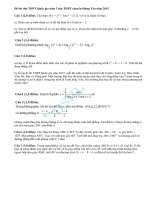 Đề thi thử THPT Quốc gia môn Toán chuyên Hưng Yên năm 2015